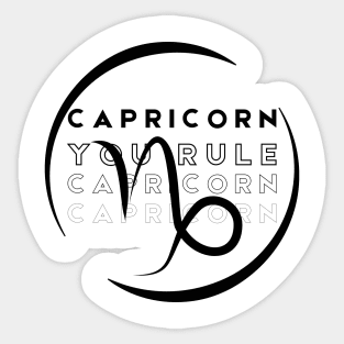 Capricorn You Rule Sticker